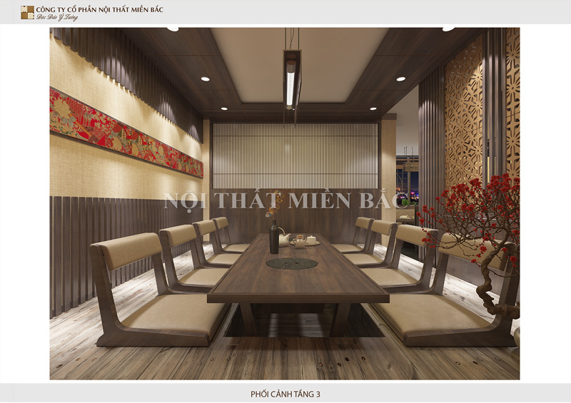 Những điểm nổi bật trong thiết kế nội thất nhà hàng Nhật Bản